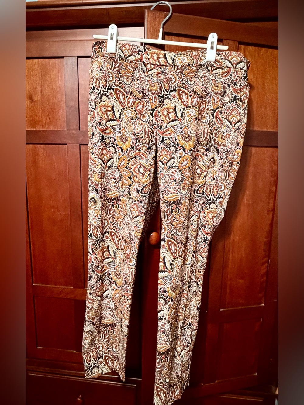 Jules & Leopold stretch paisley pants L